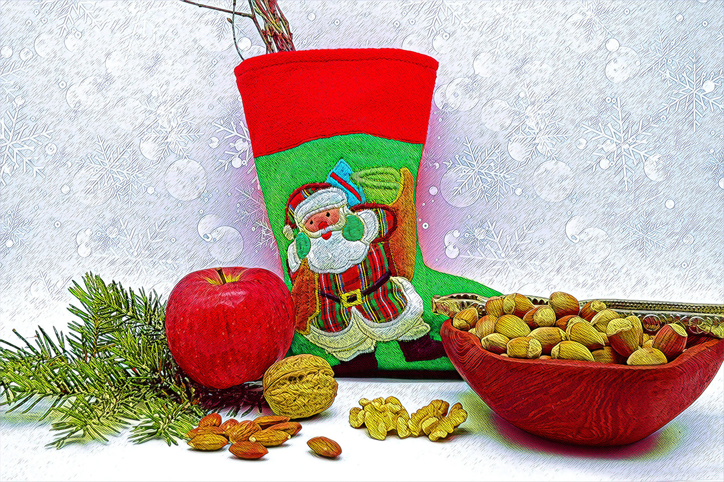 A Traditional Christmas Stocking.