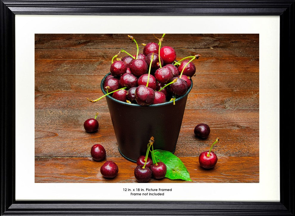 Basket of Red Cherries