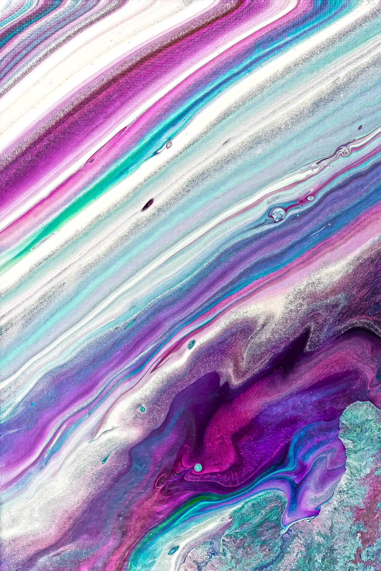 Abstract Glittery Liquid Art
