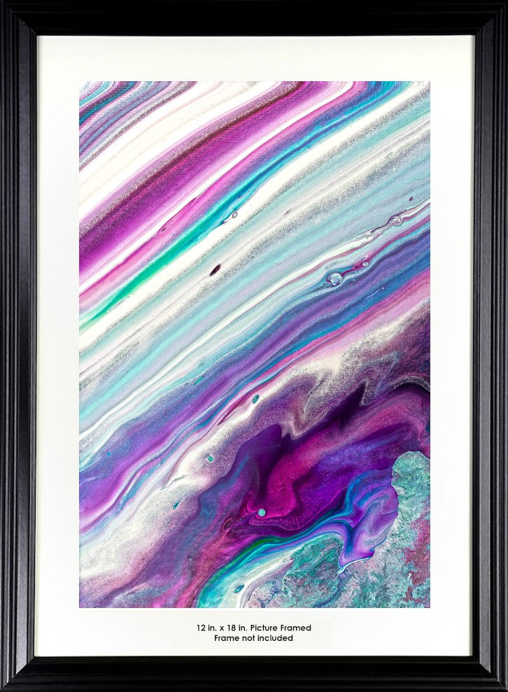 Abstract Glittery Liquid Art