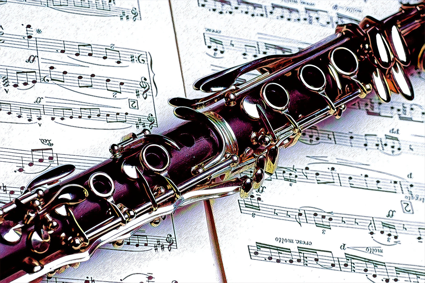 Clarinet and Music Notes