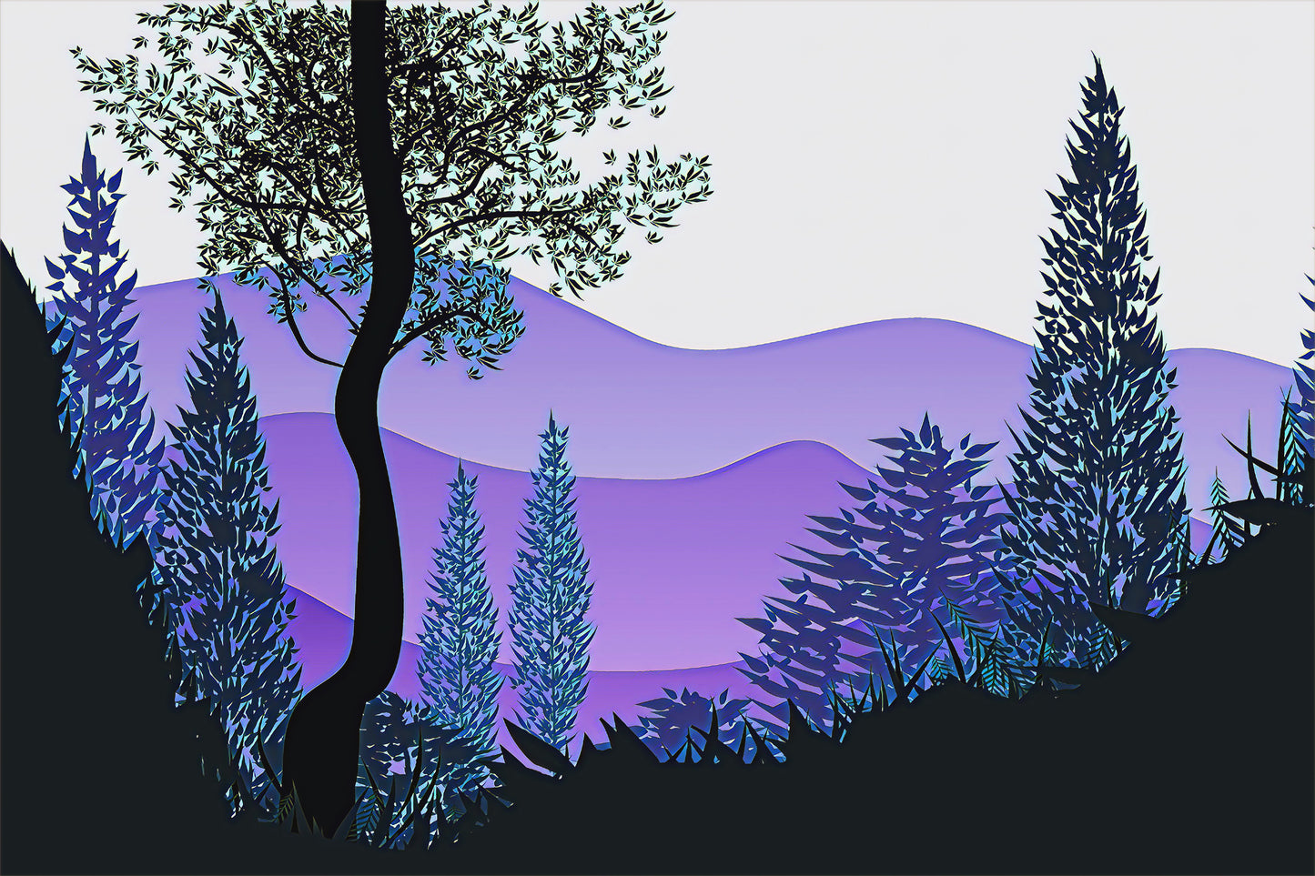 Forest and Mountains