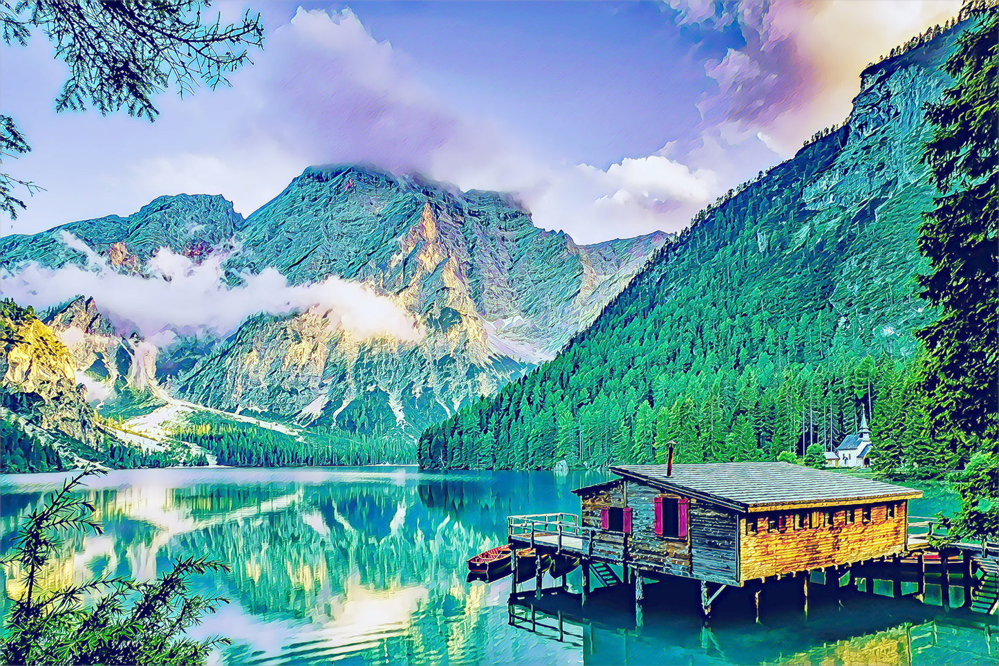 Mountain Lake & Hut