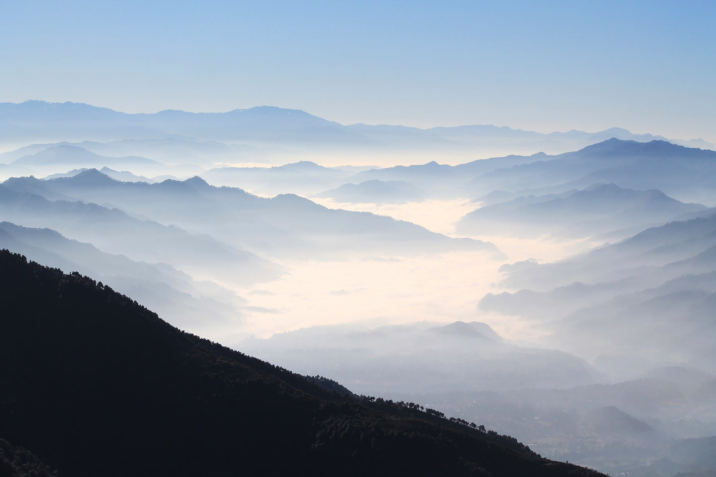 Layers of Mountain and Fog