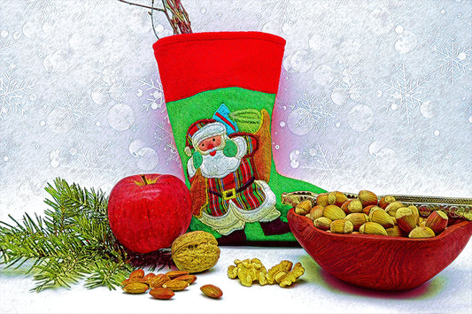 A Traditional Christmas Stocking.